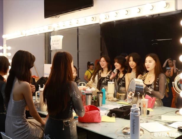 Backstage before a performance