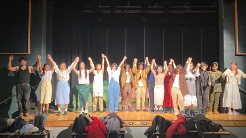 Curtain call for a school play