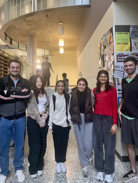 With friends on campus